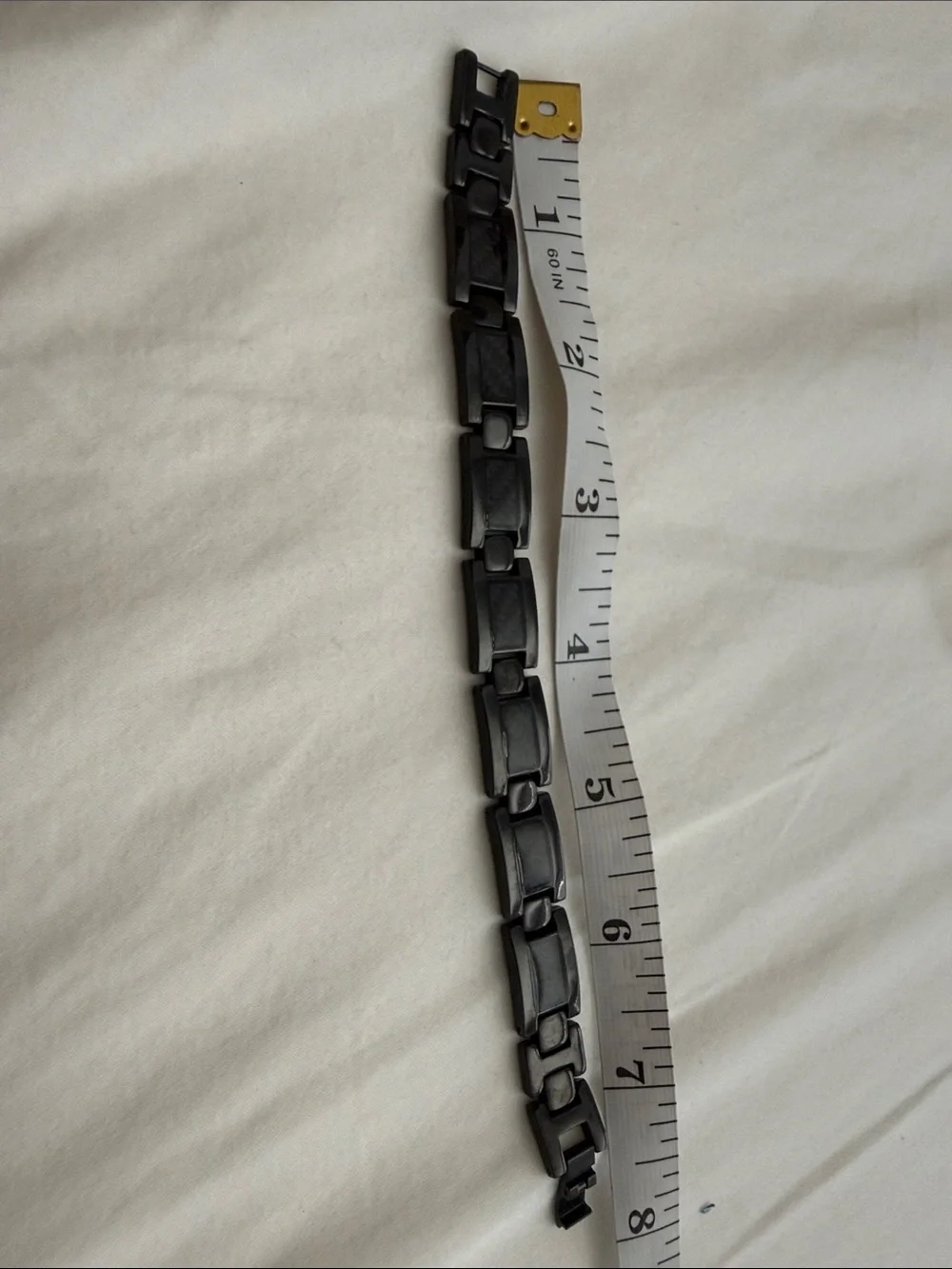 Men's Black Spartan Titanium Link Bracelet - Sleek Ceramic Chain